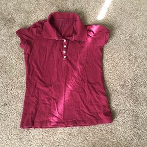 Aeropostal burgundy polo shirt